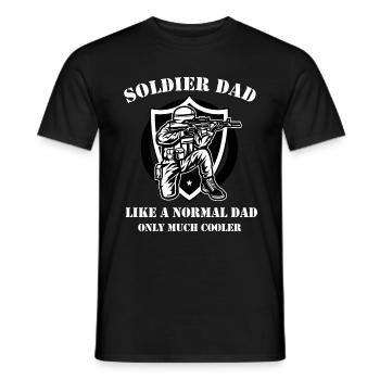 Soldier dad - Men's T-Shirt - black - Front - AI Model Male 178 light (178cm)