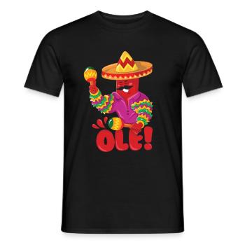 RED PEPPER - Men's T-Shirt - black - Front - AI Model Male 178 light (178cm)