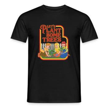 let's plant some trees - Men's T-Shirt - black - Front - AI Model Male 178 light (178cm)