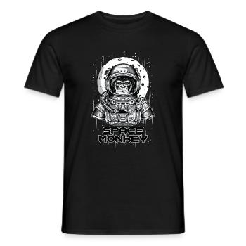 SPACE MONKEY - Men's T-Shirt - black - Front - AI Model Male 178 light (178cm)