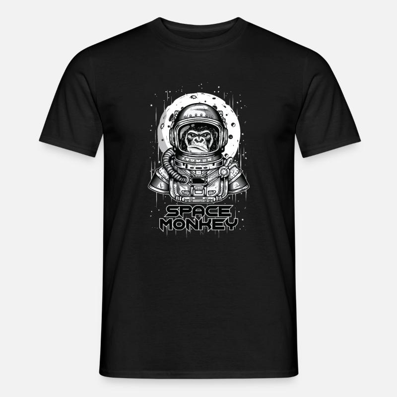 SPACE MONKEY - Männer T-Shirt - Schwarz