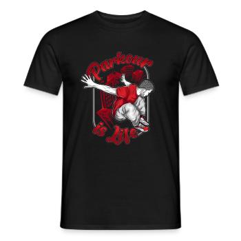 PARKOUR - Men's T-Shirt - black - Front - AI Model Male 178 light (178cm)
