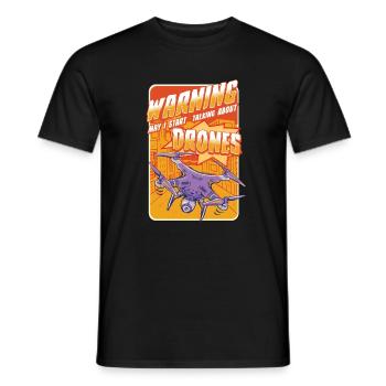 DRONES - Men's T-Shirt - black - Front - AI Model Male 178 light (178cm)