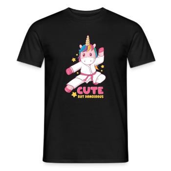 cute but dangerous - Men's T-Shirt - black - Front - AI Model Male 178 light (178cm)