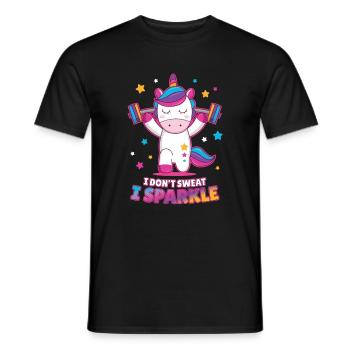 i don't sweat i sparkle - Men's T-Shirt - black - Front - AI Model Male 178 light (178cm)