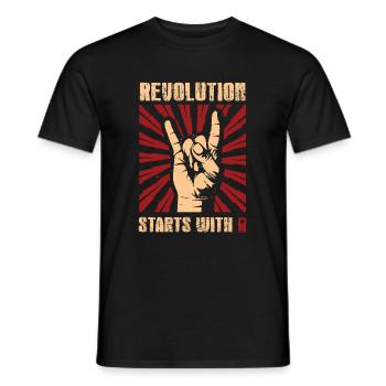 Révolution de cadeau drôle révolution révolte de libération shi - T-shirt homme - noir - Devant - AI Model Male 178 light (178cm)
