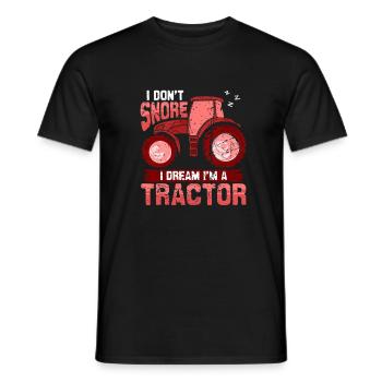 Chemise de tracteur de poulet fermier cadeau drôle - T-shirt homme - noir - Devant - AI Model Male 178 light (178cm)
