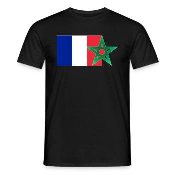 Morocco & France - Men's T-Shirt - black - Front - AI Model Male 178 light (178cm)