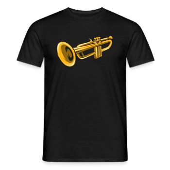 Trumpet - Wind Instrument Jazz Orchestra - Men's T-Shirt - black - Front - AI Model Male 178 light (178cm)