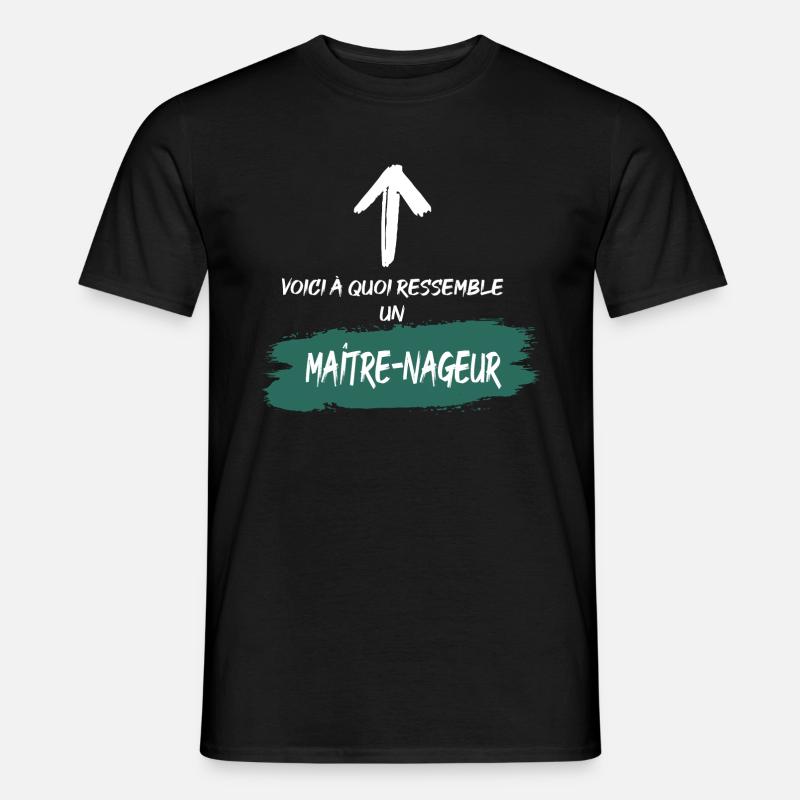 So sieht ein Rettungsschwimmer aus - Männer T-Shirt - Schwarz