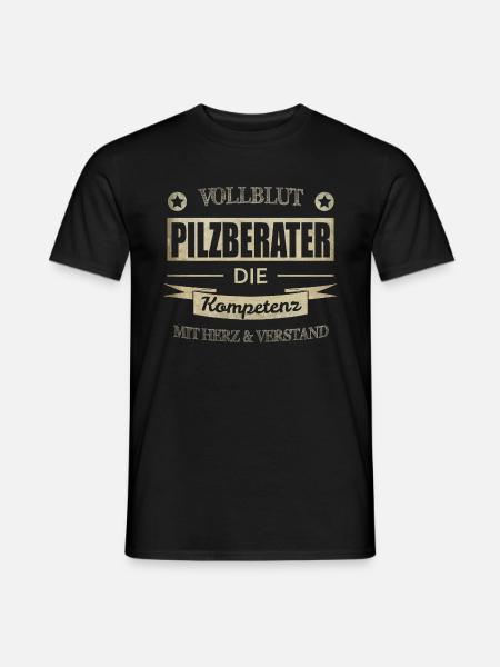 Pilzberater Spruch - Männer T-Shirt - Schwarz