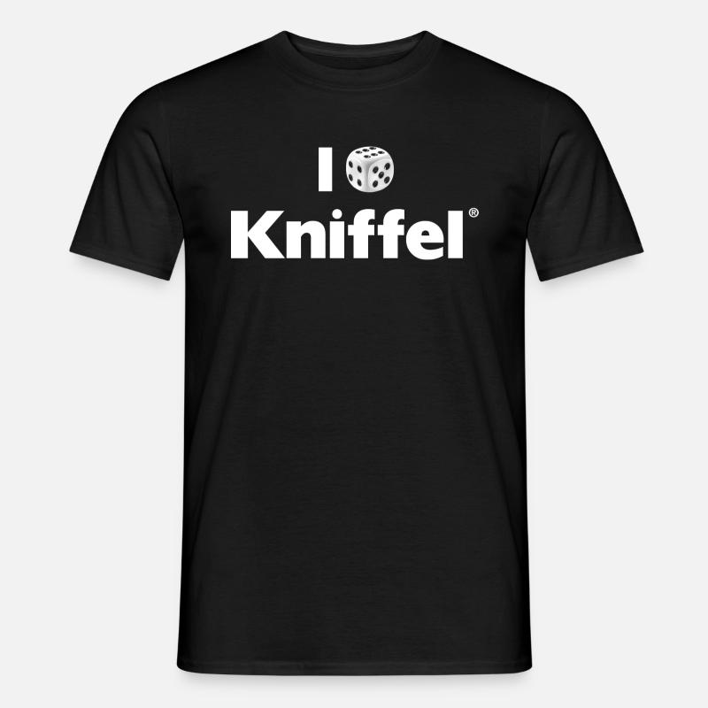Kniffel Ich Liebe Kniffel - Männer T-Shirt - Schwarz
