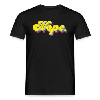 Nope - Men's T-Shirt - black - Front - AI Model Male 178 light (178cm)
