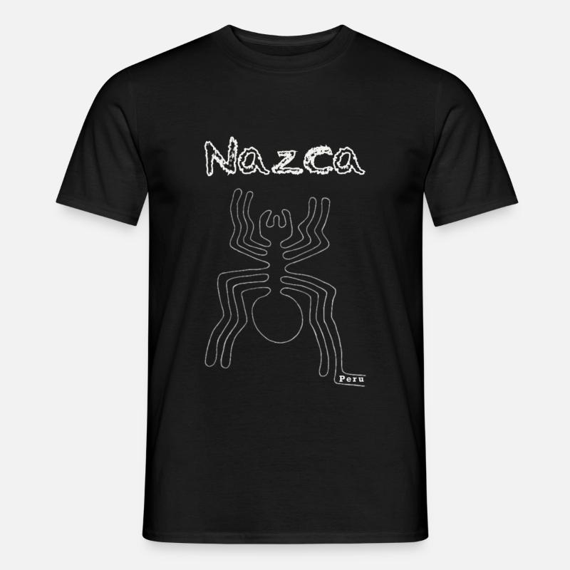 Nazca Spider - Männer T-Shirt - Schwarz
