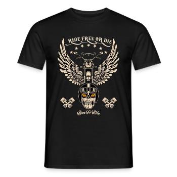 Biker gift idea motorcycle fan quote - Men's T-Shirt - black - Front - AI Model Male 178 light (178cm)