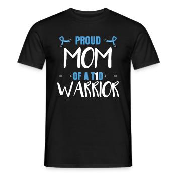 Mom Of A T1D Warrior - Men's T-Shirt - black - Front - AI Model Male 178 light (178cm)