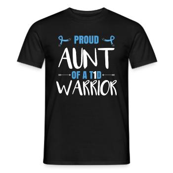Proud Aunt Of A T1D Warrior - Men's T-Shirt - black - Front - AI Model Male 178 light (178cm)