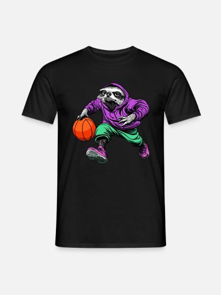 Sloth Basketball Player - Men's T-Shirt - black