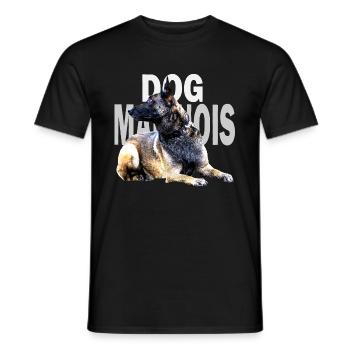 Malinois Hund China - Männer T-Shirt - Schwarz - Vorne - AI Model Male 178 light (178cm)