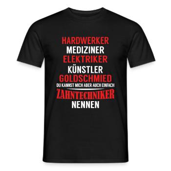 Zahntechnik - Männer T-Shirt - Schwarz - Vorne - AI Model Male 178 light (178cm)