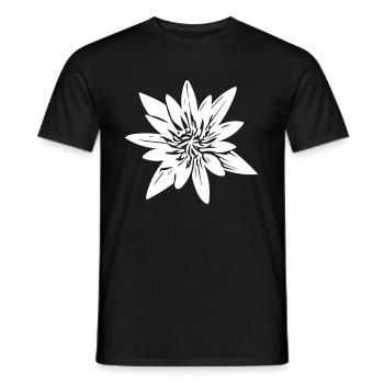 flower - Men's T-Shirt - black - Front - AI Model Male 178 light (178cm)