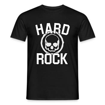 Hard Rock Skull Heavy Metal, Idée Cadeau Punk - T-shirt homme - noir - Devant - AI Model Male 178 light (178cm)