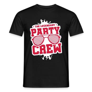Party Crew - Men's T-Shirt - black - Front - AI Model Male 178 light (178cm)