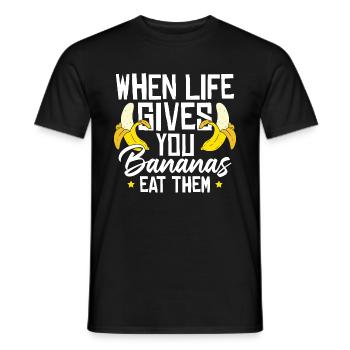 Drôle de citation de banane - T-shirt homme - noir - Devant - AI Model Male 178 light (178cm)