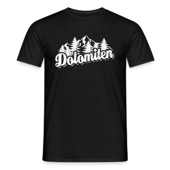 Dolomiten - Wald und Berge Wandern Erholung - Männer T-Shirt - Schwarz - Vorne - AI Model Male 178 light (178cm)