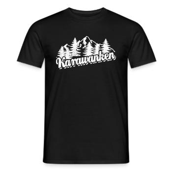 Karawanken - Wald und Berge Wandern Erholung - Männer T-Shirt - Schwarz - Vorne - AI Model Male 178 light (178cm)