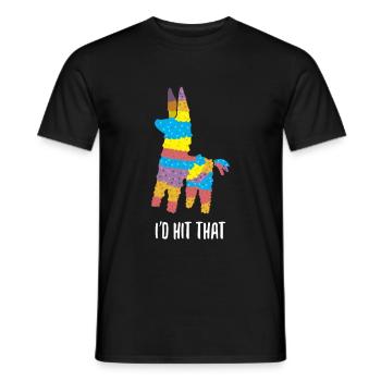 Pinata - Anniversaire - Cadeau - T-shirt homme - noir - Devant - AI Model Male 178 light (178cm)
