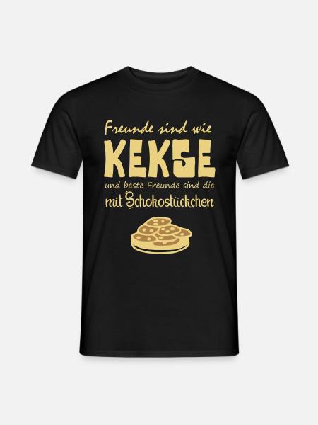 Beste Freunde Freundschaft Kekse Geschenk Idee - Männer T-Shirt - Schwarz