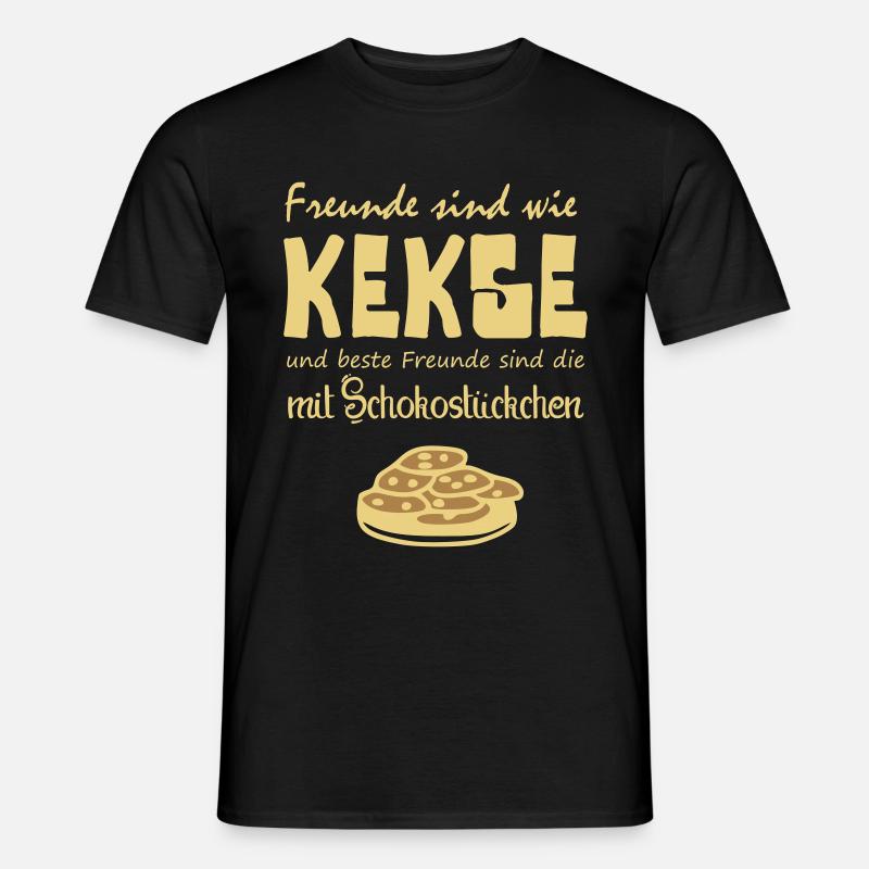 Beste Freunde Freundschaft Kekse Geschenk Idee - Männer T-Shirt - Schwarz