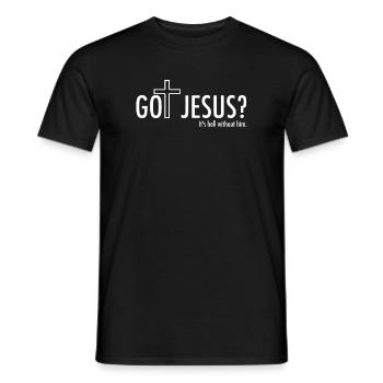 Got Jesus? - Men's T-Shirt - black - Front - AI Model Male 178 light (178cm)