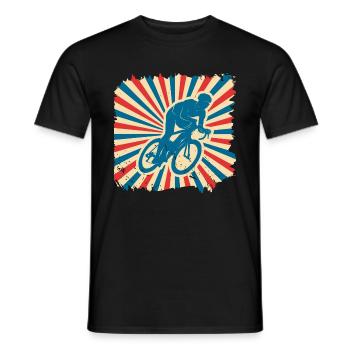 Fahrrad fahren retro Geschenk vintage Radsport Rad - Männer T-Shirt - Schwarz - Vorne - AI Model Male 178 light (178cm)