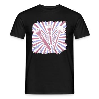 Makeup Cosmetic Makeup Lipstick Beautician - Men's T-Shirt - black - Front - AI Model Male 178 light (178cm)