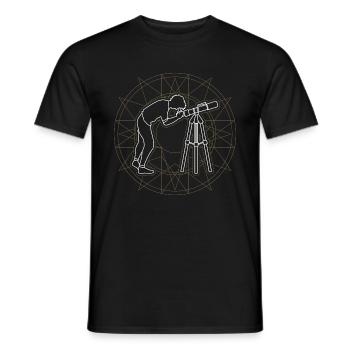 Astronomy - Men's T-Shirt - black - Front - AI Model Male 178 light (178cm)