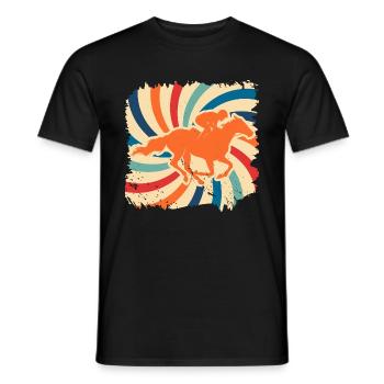 chevaux - T-shirt homme - noir - Devant - AI Model Male 178 light (178cm)