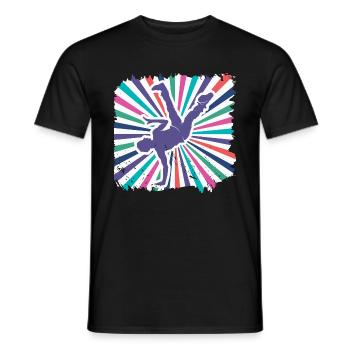 Breakdancing - Men's T-Shirt - black - Front - AI Model Male 178 light (178cm)