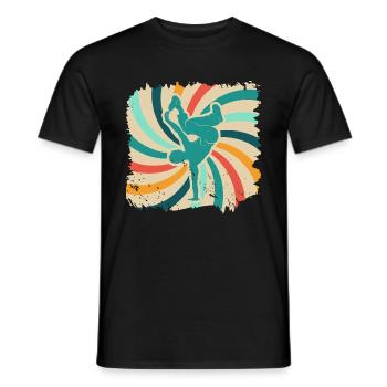Breakdancing - Men's T-Shirt - black - Front - AI Model Male 178 light (178cm)