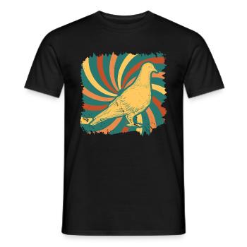 Taube - Männer T-Shirt - Schwarz - Vorne - AI Model Male 178 light (178cm)