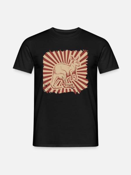 Känguru - Männer T-Shirt - Schwarz