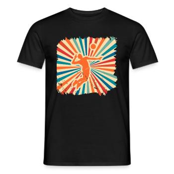 Volleyball volleyball cadeau de beach volley - T-shirt homme - noir - Devant - AI Model Male 178 light (178cm)
