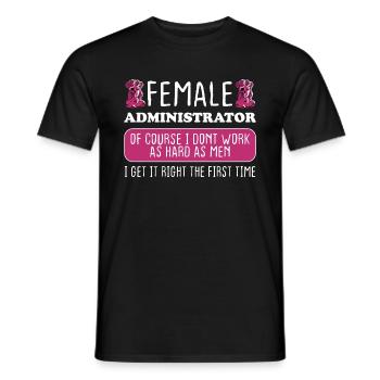La administradora lo hace bien la primera vez - Camiseta hombre - negro - delante - AI Model Male 178 light (178cm)
