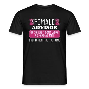 Conseillère Faites les choses correctement du premier coup - T-shirt homme - noir - Devant - AI Model Male 178 light (178cm)