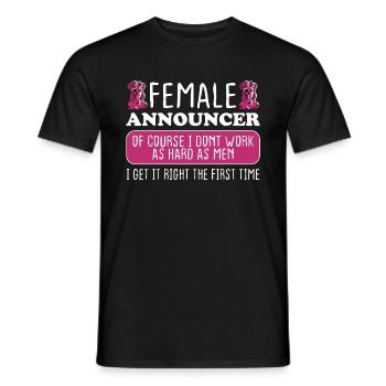 Présentatrice Get It Right The First Time - T-shirt homme - noir - Devant - AI Model Male 178 light (178cm)