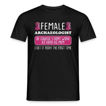 Archéologue pour la première fois - T-shirt homme - noir - Devant - AI Model Male 178 light (178cm)
