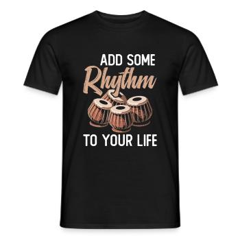 Ajoutez un rythme à votre vie - T-shirt homme - noir - Devant - AI Model Male 178 light (178cm)