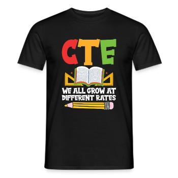 Cte – Wir Wachsen Alle In Unterschiedlichem Tempo - Männer T-Shirt - Schwarz - Vorne - AI Model Male 178 light (178cm)