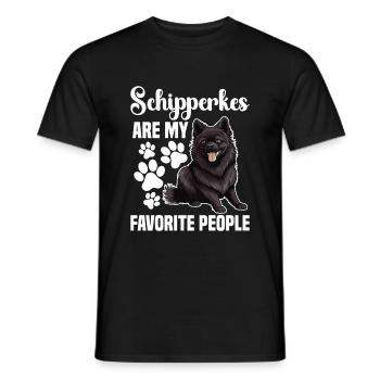 Schipperkes Sind Meine Lieblingsmenschen - Männer T-Shirt - Schwarz - Vorne - AI Model Male 178 light (178cm)
